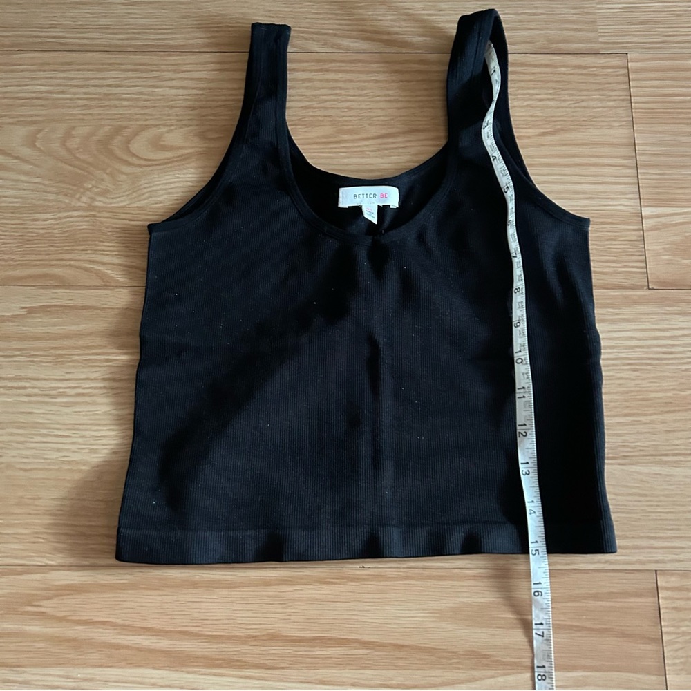 Better Be Black Ribbed Cropped Tank ML - Picture 5 of 6